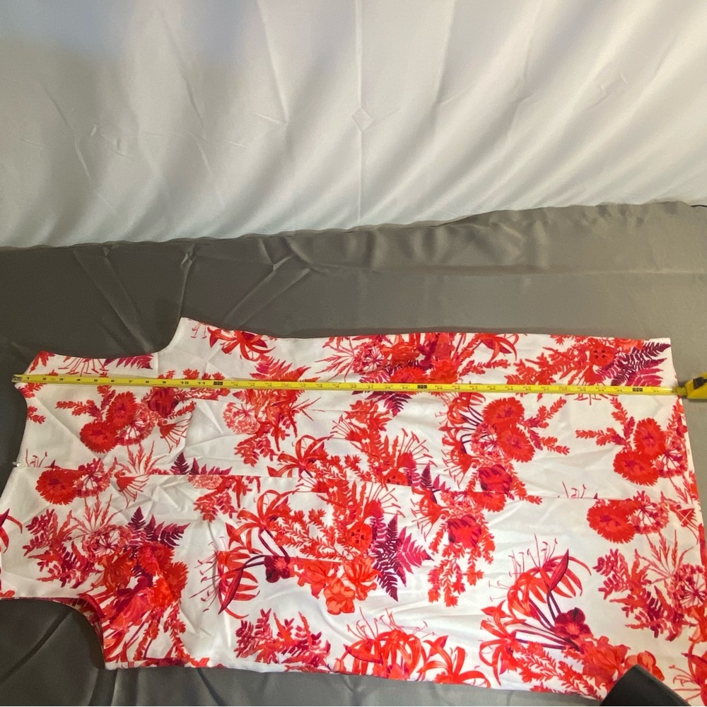 NWT Mario Serrani sleeveless pink floral print dress size 14 women’s - Picture 6 of 12